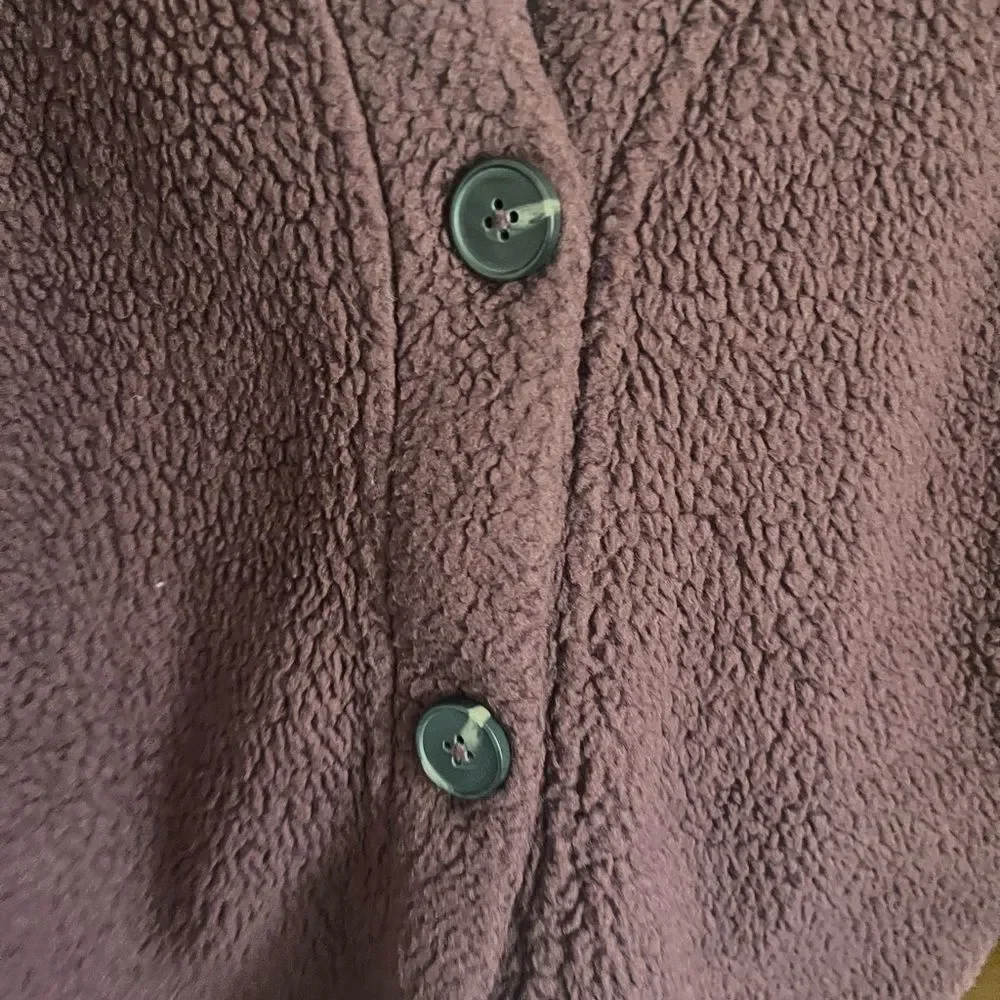 madewell Cozy Brown Button-Up Cardigan